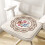 Memory Foam Chair Cushions Flower Pattern Square-Style 7 1 5