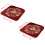 Memory Foam Chair Cushions Flower Pattern Square-Style 7 1 4