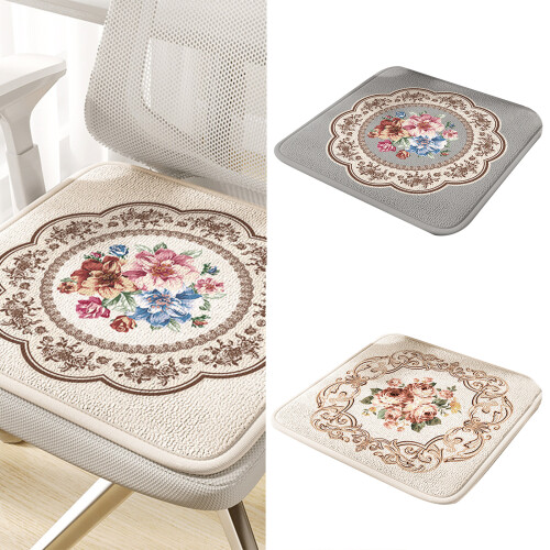 Memory Foam Chair Cushions Flower Pattern Square-Style 7 1 2