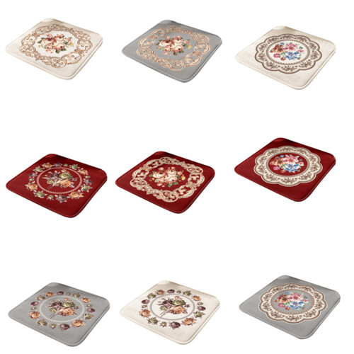 Memory Foam Chair Cushions Flower Pattern Square-Style 7 1 1