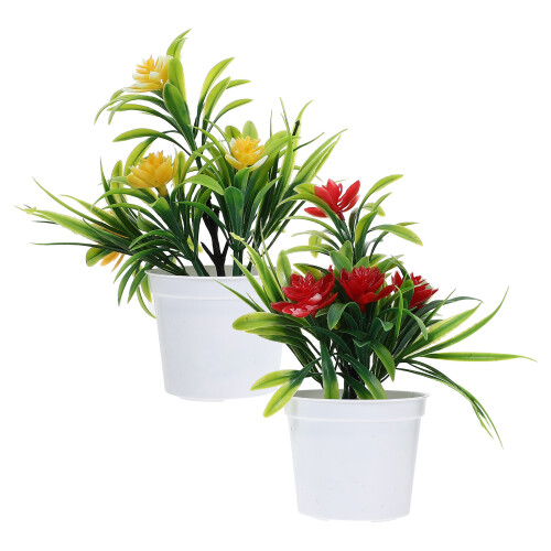 20 . bonsáis artificiales en maceta plástica para decoración 1