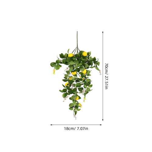 2Pcs Green Lemon Branch Artificial Fake Lemons Decorative Stems 1