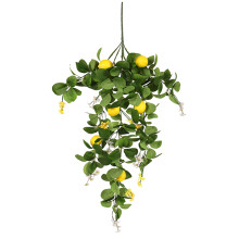 2Pcs Green Lemon Branch Artificial Fake Lemons Decorative Stems