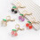 Cherry Pendant Keychain Stylish Fruit Charm Keyring-White 2