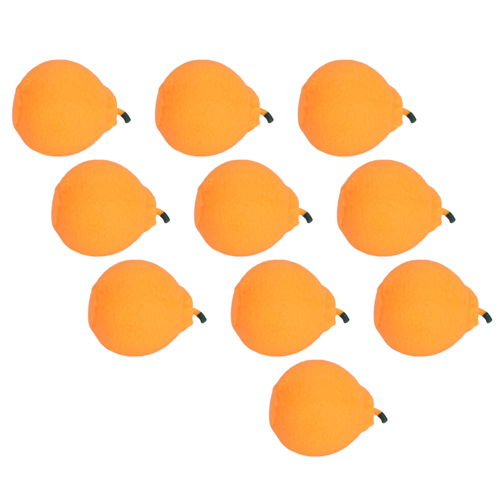 10pcs Orange Squeeze Toy Set, 6cm Lifelike Fruit Stress Relievers