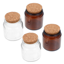 4 unidades de vasos de vidrio para velas aromáticas DIY con fragancia