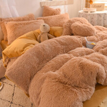 Luxurious 4-Piece Plush Fleece Bedding Set Winter Warmth Soft Fleece Finish