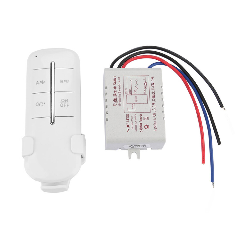 ON/OFF AC180-240V Wireless Receiver Lamp Light RF