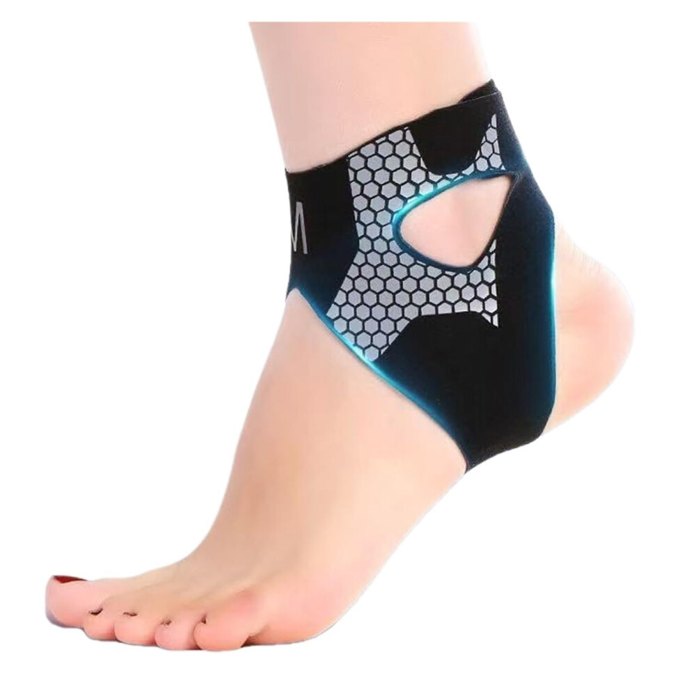 Black Ankle Support Brace Neoprene Compression Sleeve For Sprained Ankle Plantar Fasciitis Tendonitis Relief Size M