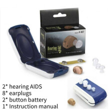 1 Par Invisible Mini Audífono Potenciador Amplificador Sonido Voz Conjunto Fuerte