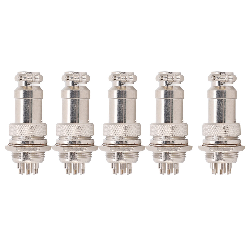 5Pcs Aviation Plug Connector Male Female Wire Silver