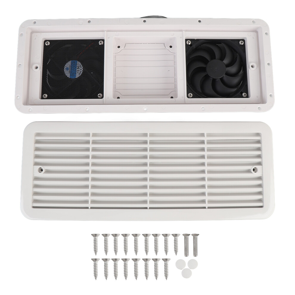 12V Rv Side Vent Fan Two Way Ventilation Cooling White 8320539346328