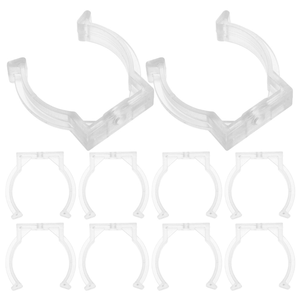 Lamp Tube Fixing Clips Transparent Led Light Mounting Brackets For Wall Installation Easy To Install 20Pcs 9016109878908