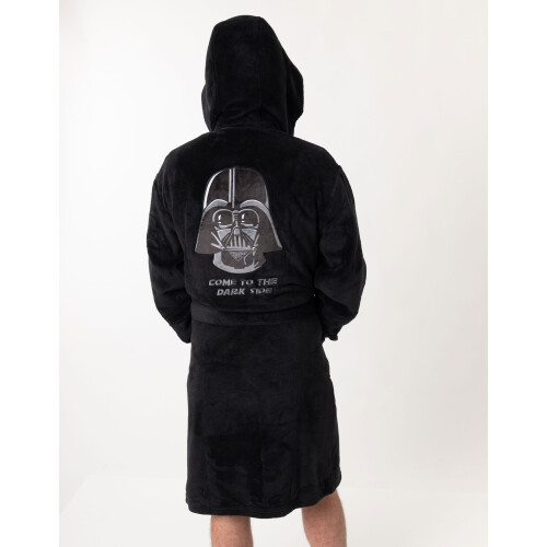 Star Wars (Small) Star Wars Hooded Bathrobe (Mens Black) 1