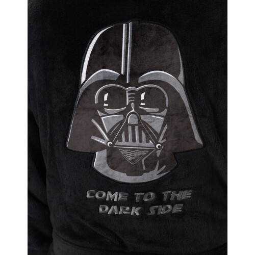 Star Wars (Medium) Star Wars Hooded Bathrobe (Mens Black) 2