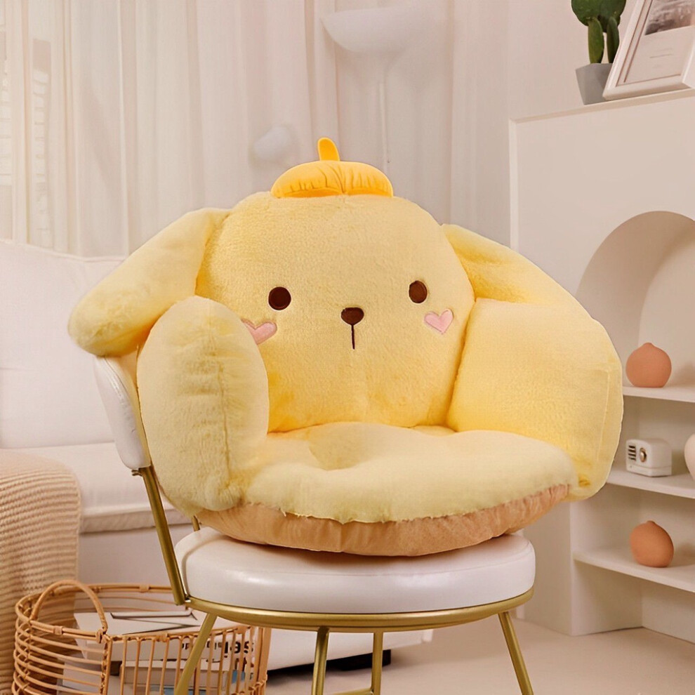 (Purin) Sanrio Plush Cushion Backrest Cinnamoroll Kuromi Chair Cartoon Bedroom Winter