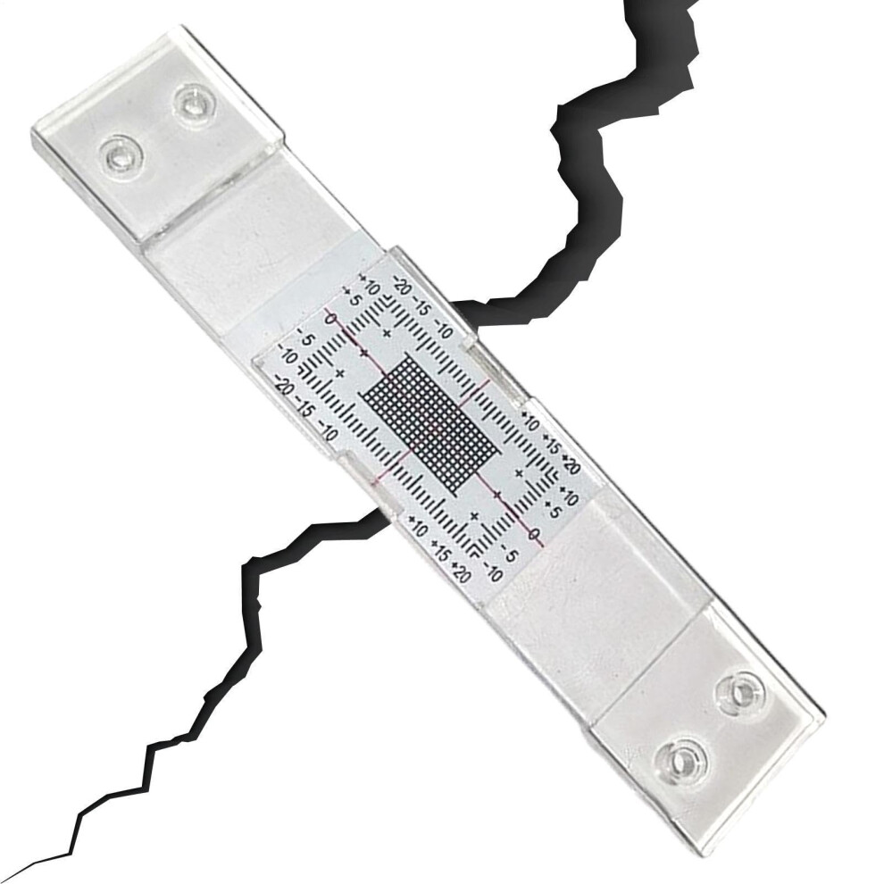 Crack Monitor, Crack Monitoring Gauge, Analog Transparent Horizontal Gauge, Seismic Retrofit Compatible, Building Wall 9016109879479