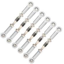Aluminiumlegierung Einstellbare Druckstangen für RC Autos 6 Stück Silber Turnbuckle Verbindungen