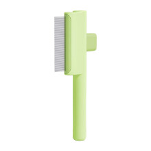 Durability Pet Deshedding Comb Portable-Green Fine tooth model