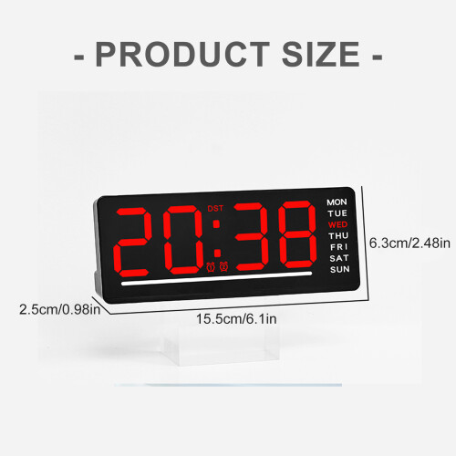 Contemporary LED Clock With Clear Readable Display-Green 2