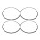 4Pcs 17 Inch Wheel Rim Protector Ring Aluminum 6
