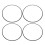 4Pcs 17 Inch Wheel Rim Protector Ring Aluminum 4