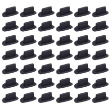 50St Zwarte Siliconen Pluggen Telefoon Oplaadpoort Bescherming