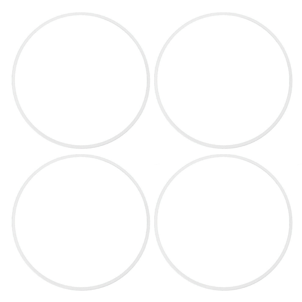 4Pcs 17 Inch Wheel Rim Protector Ring Aluminum White 8320539347899
