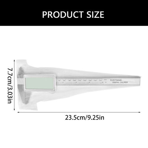 LCD Digital Vernier Caliper Length Depth Thickness Inner-Silver 1