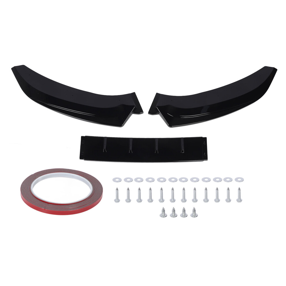 3 Pcs Front Bumper Lip Body Kit Glossy Anti Black 8320539348360