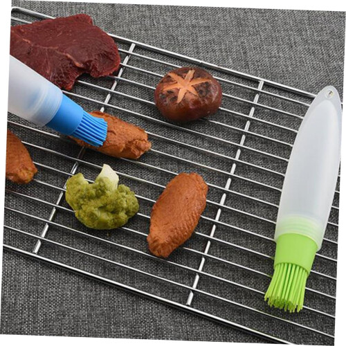 Silicone Basting Oil Brush 4-Piece Set, Multi-Functional Pointed Tail, For BBQ, Baking And Kitchen Use, Dishwasher Safe, Includes Colors 2