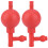 2 Pcs Scientific Ear Sucking Bulb 3-Way Natural Rubber Quantitative Lab Tool 2