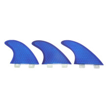 3PCS Surfboard Thruster Fins Fiberglass Fishtail