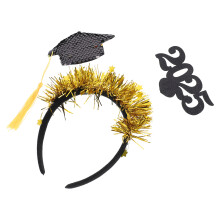 2Pcs Elastic Graduation Cap Headbands with Tassel for Festive Dress Up