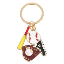 mini bastão beisebol metálica com e chaveiro para