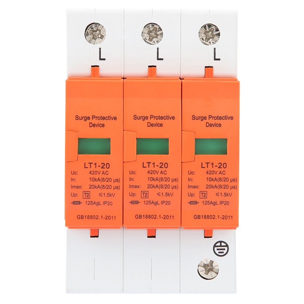 3P 10kA-20kA 420V AC House Surge Protective Low