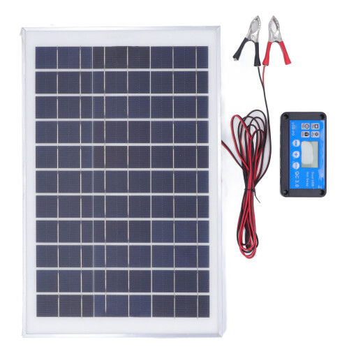 Compact 50W Solar Panel Kit for RVs & Boats Includes Controller 2