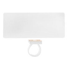 1Small Microphone Logo Station Acryl Wit Multifunctioneel