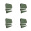 8 unid. esponja cone para buquê DIY, verde 8