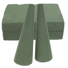 8 unid. esponja cone para buquê DIY, verde
