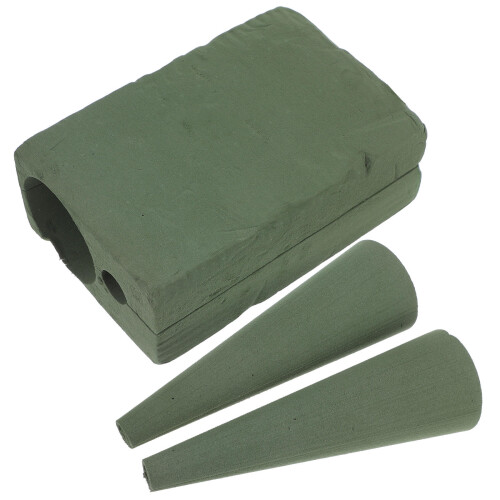 8 unid. esponja cone para buquê DIY, verde 2