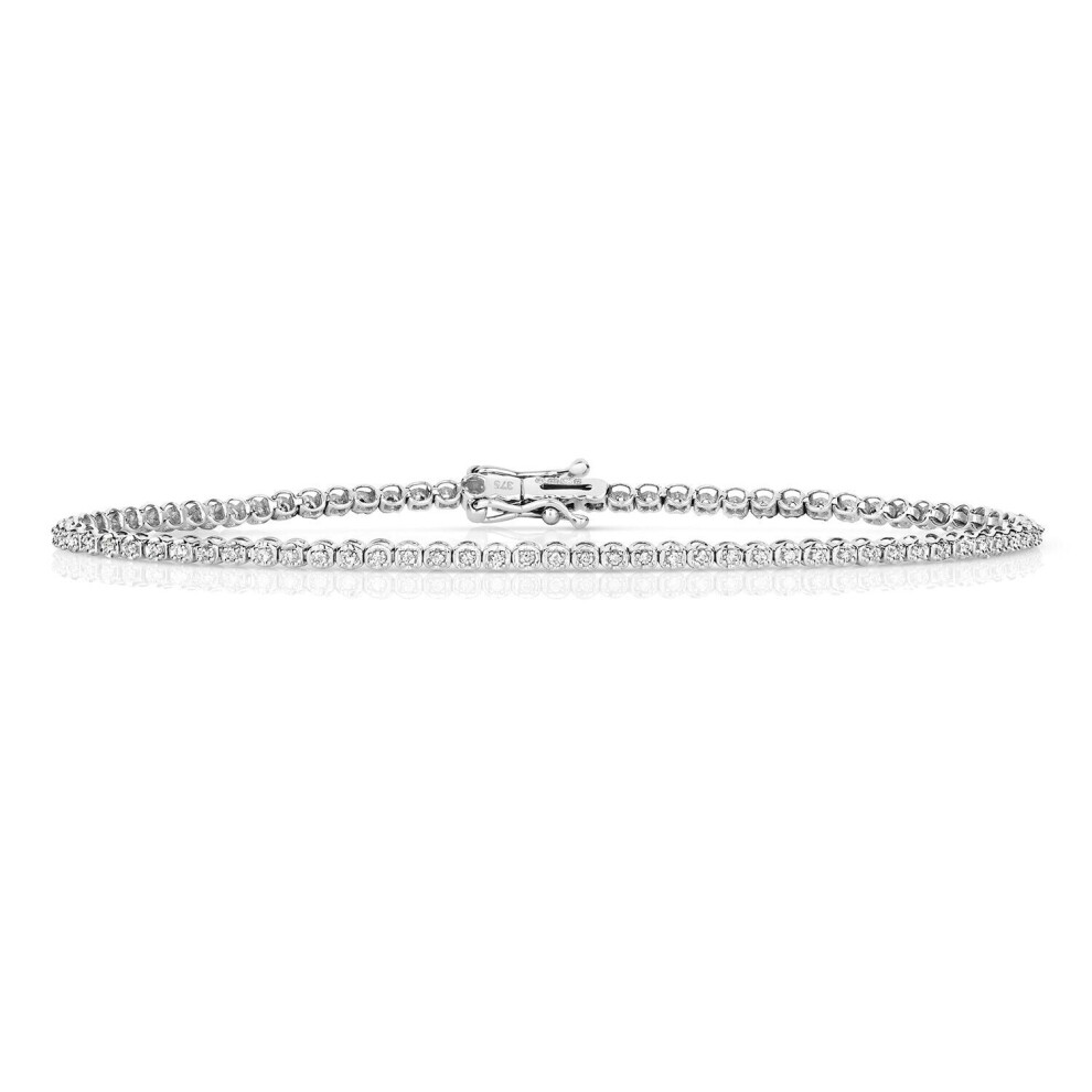 Diamond Tennis Bracelet Solid 9ct White Gold Real Diamonds 0.50ctw-image-OPC-PKH6JQN-NEW