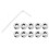 10 Pcs 4.1mm Electroplate Ferronickel Shaft Collar Lock Ring Set 2