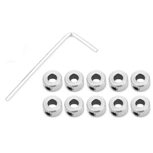 10 Pcs 4.1mm Electroplate Ferronickel Shaft Collar Lock Ring Set 1