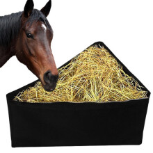 Hay Bag Hangable Adjustable Storage Feeder For Cattle Equine Horses Sheep Goats Livestock Barn