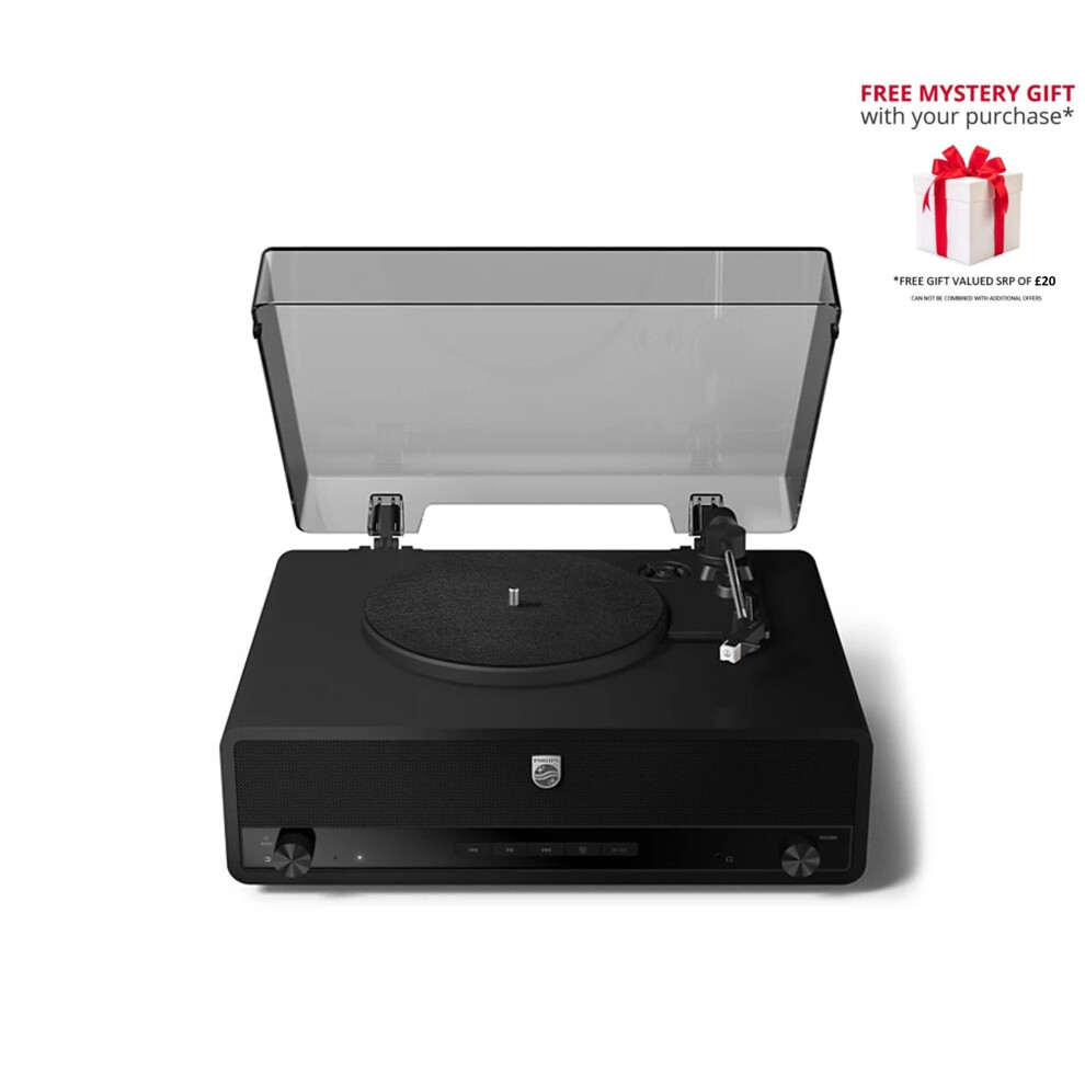 Philips Tav3000 'The Stevie' Century Bluetooth Turntable – Free Gift Rrp 20!