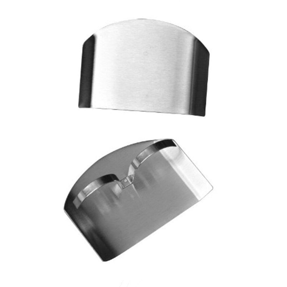 Finger Guards For Cutting Food Stainless Steel Finger Guard Finger Protector For Cutting Finger Food Double Finger Style 2Pcs