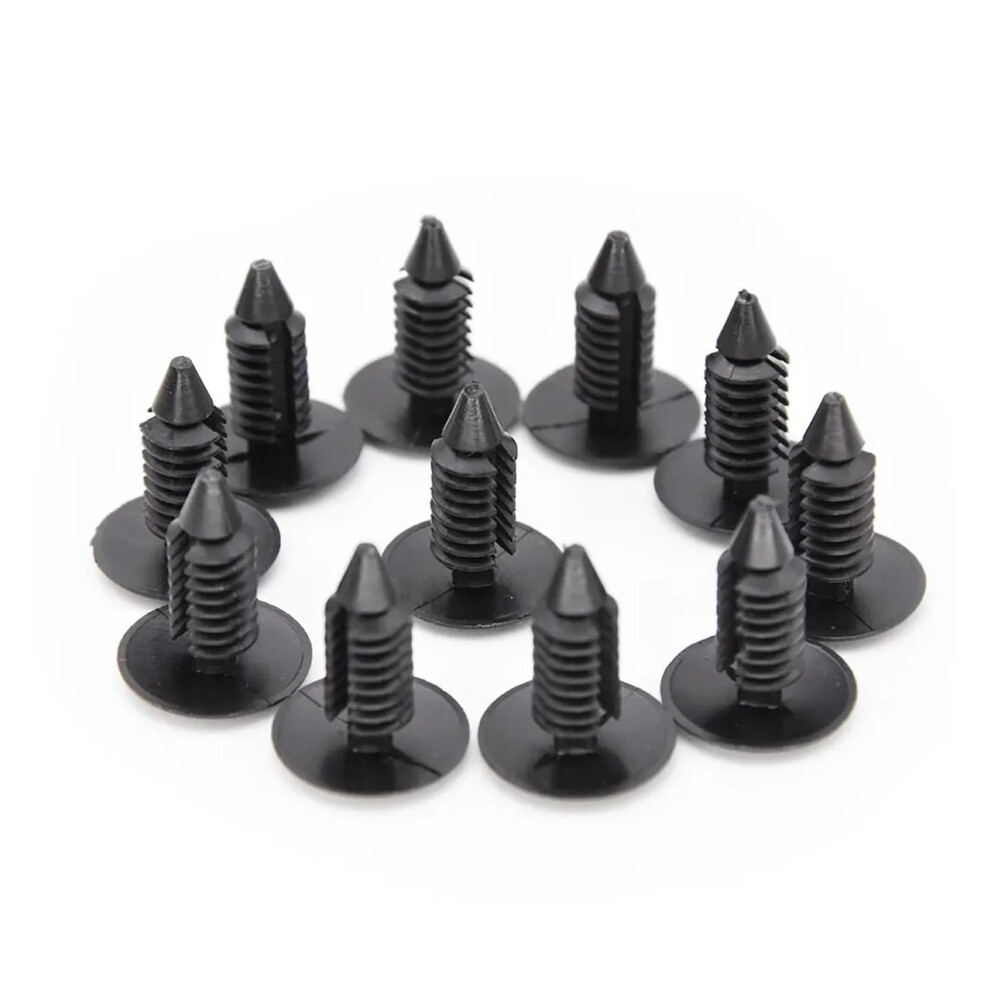 Auto Fastener 10Pcs Nylon Car Clips 8Mm Hole For Gm Fender Bumper Shield Retainer Plastic Rivet 9016109880864
