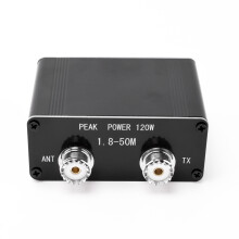 120W SWR Digital Power Meter 1.8-54MHz Compact Aluminum Black