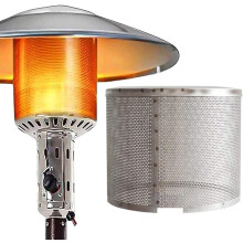 Patio Heater Burner Net Cover Stainless Steel Safety Mesh Cover 0.5ft Silver For Outdoor Natural Gas Or LPG